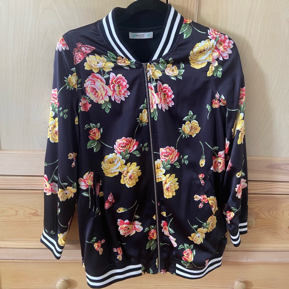 Floral track jacket